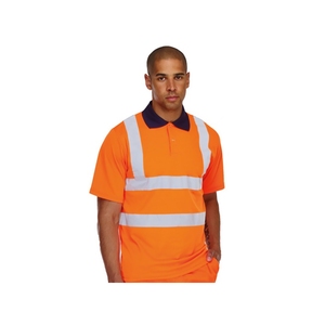 KeepSAFE High Visibility Short Sleeve Rail Safety Polo Shirt
