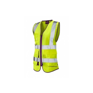 LYNMOUTH Superior High Visibility Ladies Executive Waistcoat Yellow