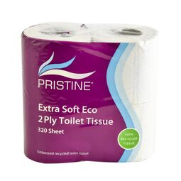 PRISTINE Maxi Toilet Rolls 2 Ply 320 Sheet (Case 48)