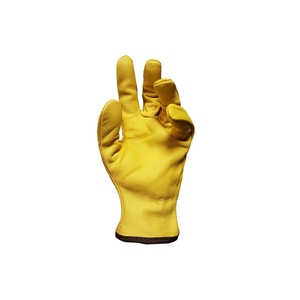 KeepSAFE Leather Unlined Driver Glove Yellow