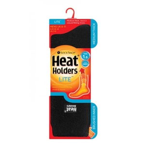 Heat Holders Mens Lite Thermal Socks Black