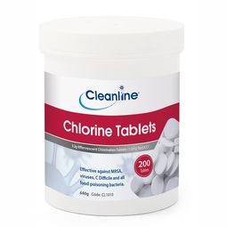 Cleanline Chlorine Tablets 3.2G (1.67G NaDCC) (Tub 200 Tablets)