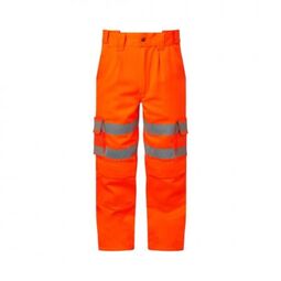 Bodyguard High Visibility Cargo Trousers Long Leg Orange