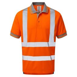 PULSAR PR176  Rail Spec Polo Shirt High Visibility Orange