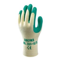 Showa 310 Grip Latex Coated On Cotton Liner Glove Green