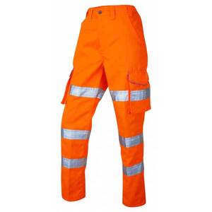 Pennymoor Ladies Hi Visibility Cargo Trousers Orange Regular