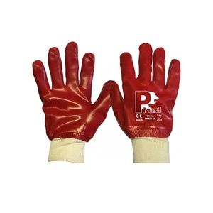 Pred PVC Knitted Wrist Glove Red