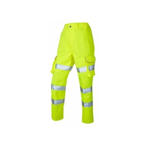 PENNYMOOR Hi-Vis Poly/Cotton Ladies Cargo Trousers ISO 20471 Cl 2 Yellow