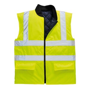S469 Portwest High Visibility Reversible Bodywarmer Yellow
