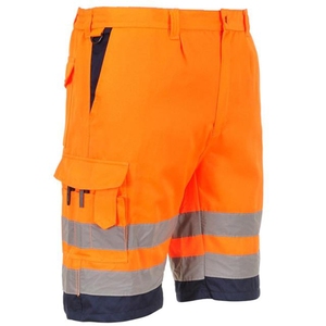 Portwest Hi-vis Orange Polycotton Shorts E043