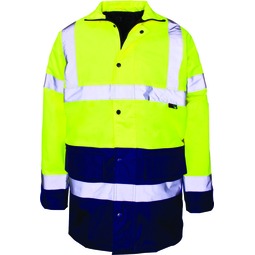 Supertouch High Visibility Traffic Jacket Two Tone Yellow/Navy