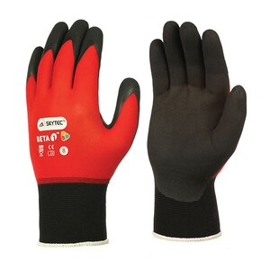 Skytec Beta 1 Black Nitrile Coated Gloves Pack 10
