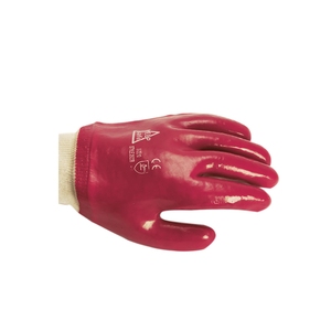 KeepSAFE Pvc Fully Coated K/Wrist Glove Red