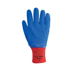 Polyco 840 Fully Coated Grip Natural Latex  Glove Blue