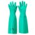 Ansell 37-185 18'' Un-Lined Solvex Nitrile Gauntlets Green