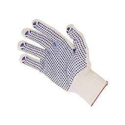 KeepSAFE Blue Dotted White Nylon Gloves