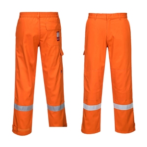 Portwest FR26 Bizflame Hi Vis Flame Retardant Anti-static Trousers Tall Orange