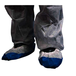 Shield Deluxe Non-Woven White/Blue 16'' Overshoes [800]