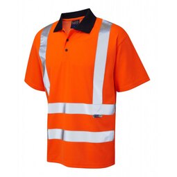 Leo P01-O Croyde Hi-Vis Orange Comfort Poloshirt 5XL-6XL