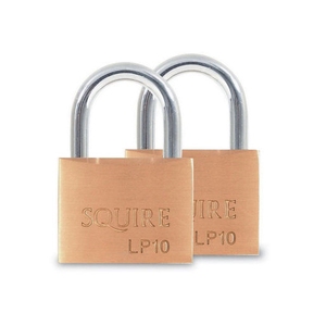 Squire LP10T Brass Padlock Twin Pack Keyed Alike 50mm