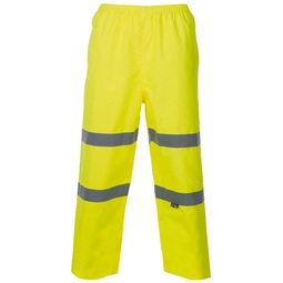 High Visibility Breathable Overtrousers Yellow