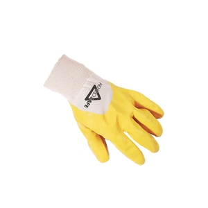 KeepSAFE Yellow Nitrile Palm Coated Gloves