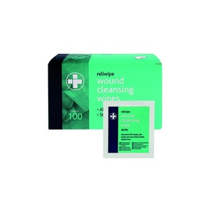 Reliance 745 Saline Cleansing Wipes Sterile Box of 100