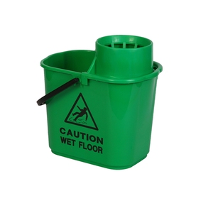 Professional Mop Bucket & Wringer Green 15 LItre