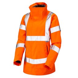 ROSEMOOR Superior High Visibility Ladies Breathable Rail Jacket Orange