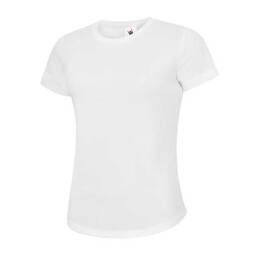 Uneek UC316 Ladies Ultra Cool T-Shirt White 140gsm