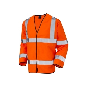 BS03 S01 High Visibility  Long Sleeve Waistcoat Orange