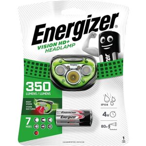  Energizer Vision HD Headtorch Led 250 Lumens c/w 3 AAA Batteries