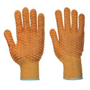 Portwest A130 Orange PVC Criss Cross Coated Gloves
