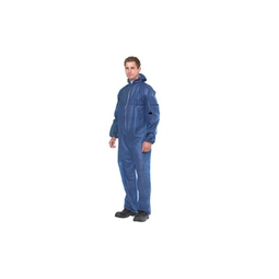 Blue Hooded Disposable Coverall