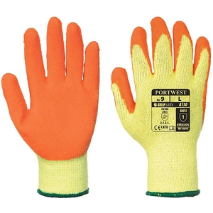 Portwest A150 Fortis Grip Latex Coated Gloves Orange