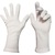 White Polyester Open Cuff Gloves