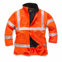 Hi-Vis Orange Quilt Lined Coat 