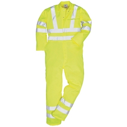 High Visibility Polycotton Boilersuit Yellow