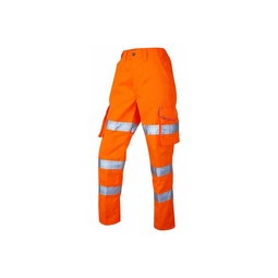 Pennymoor Ladies Hi-Vis Cargo Trousers Orange Regular