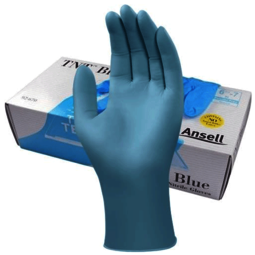 Ansell 92-670 Touch N Tuff Blue Powder Free Nitrile Disposable Gloves [10x100]
