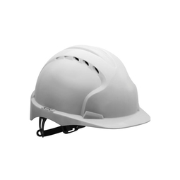 JSP Evo3 Comfort Plus Slip Rachet White Vented Helmet