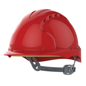 JSP EVO 2 Helmet with Slip Ratchet Vented Red