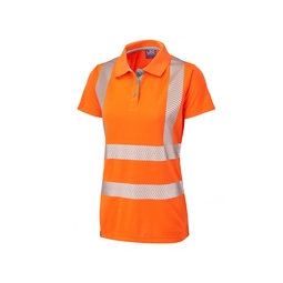 Pippacott Ladies Hi-vis Orange Short Sleeve Coolviz Polo Shirt 5XL-6XL